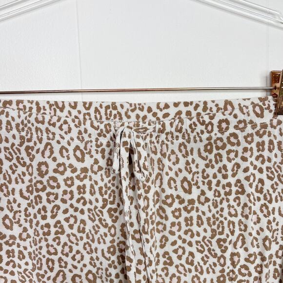 Nordstrom Leopard Print Pajama Pants Cream Tan Small S Womens Animal Intimates - Picture 5 of 10